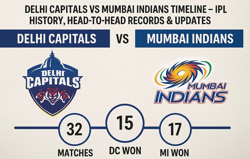 delhi capitals vs mumbai indians timeline