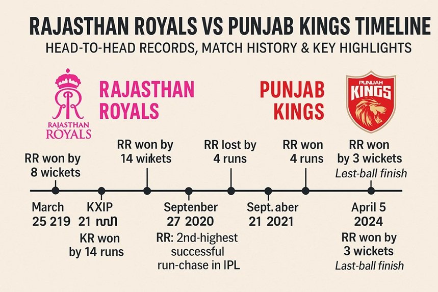 rajasthan royals vs punjab kings timeline