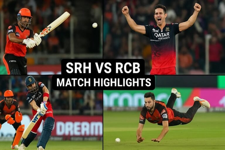 sunrisers hyderabad vs royal challengers bengaluru timeline