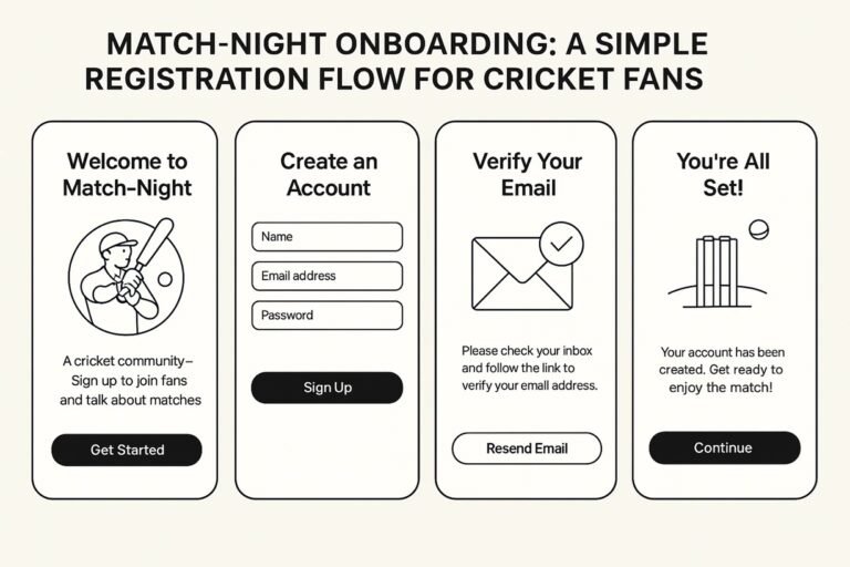 Match-Night Onboarding: A Simple Registration Flow for Cricket Fans
