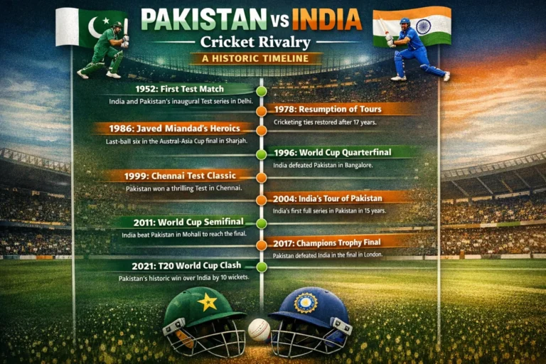 pakistan national cricket team vs india national cricket team timeline