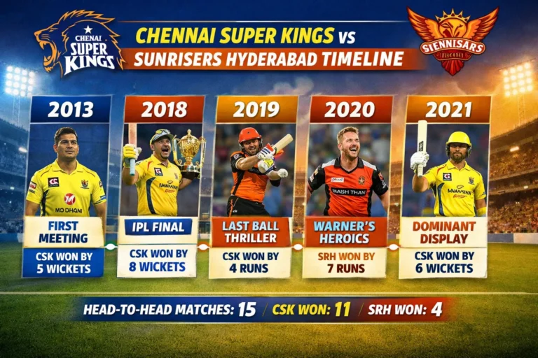 chennai super kings vs sunrisers hyderabad timeline