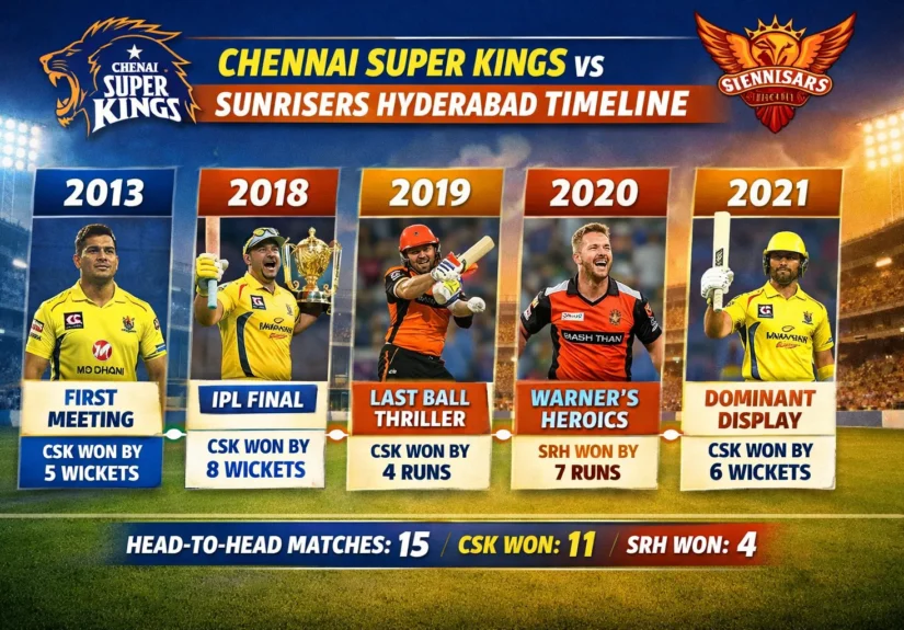 chennai super kings vs sunrisers hyderabad timeline