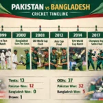 pakistan national cricket team vs bangladesh national cricket team timeline