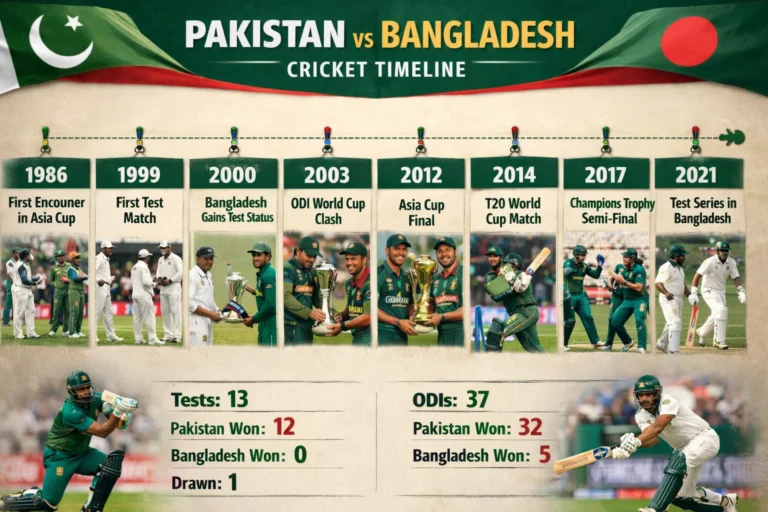 pakistan national cricket team vs bangladesh national cricket team timeline