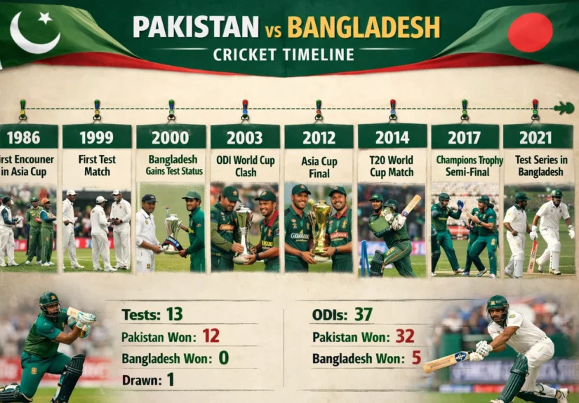 pakistan national cricket team vs bangladesh national cricket team timeline