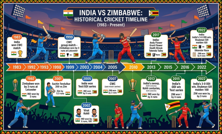 india national cricket team vs zimbabwe national cricket team timeline