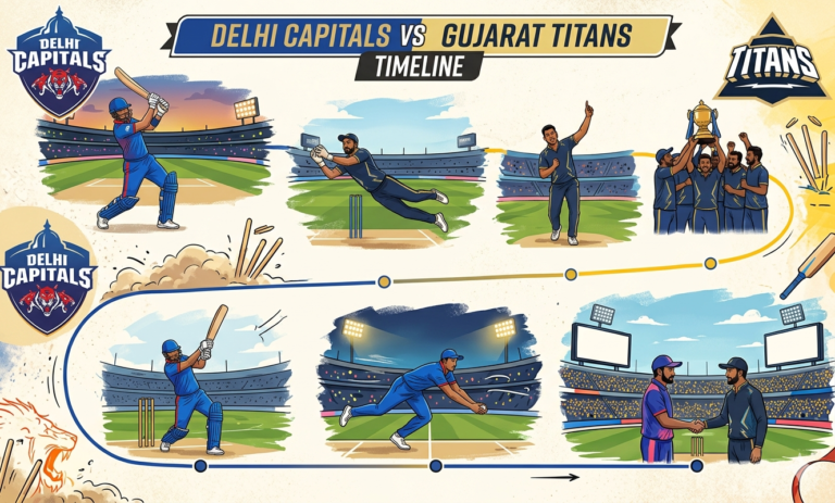 delhi capitals vs gujarat titans timeline
