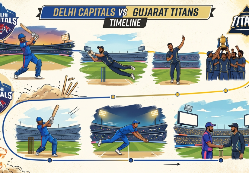 delhi capitals vs gujarat titans timeline