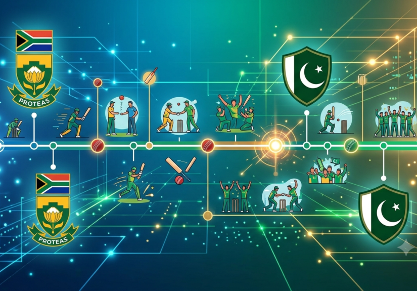 south africa national cricket team vs pakistan national cricket team timeline