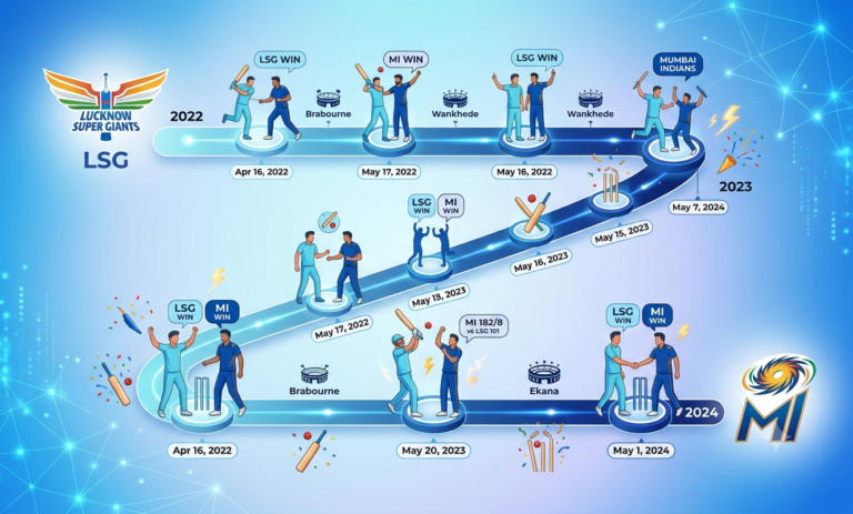 lucknow super giants vs mumbai indians timeline