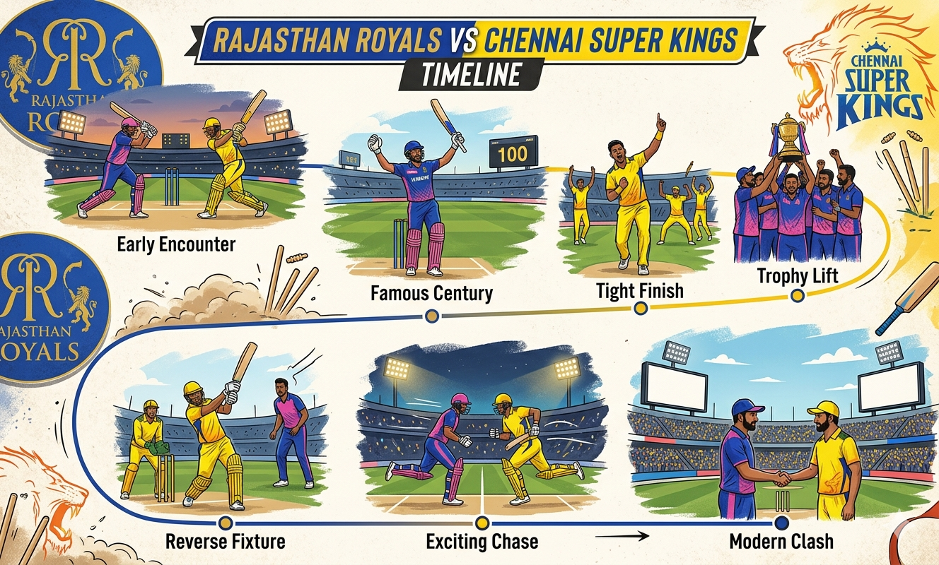 rajasthan royals vs chennai super kings timeline